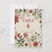 Rustikales Alter Grün & Burgund Rote Flora Herbst (Vorderseite)