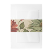 Rustikales Alter Grün & Burgund Rote Flora Herbst Einladungsbanderole (Vorderseite Beispiel)