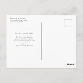 Rustikales Alter Grün & Rosa Blütenbogen Datum der Postkarte (Rückseite)