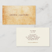 Rustikales Alter Terracotta Stone Visitenkarte (Vorne/Hinten)