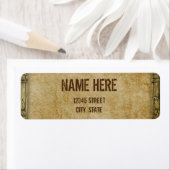 Rustikales altes Adressetikett (Insitu)