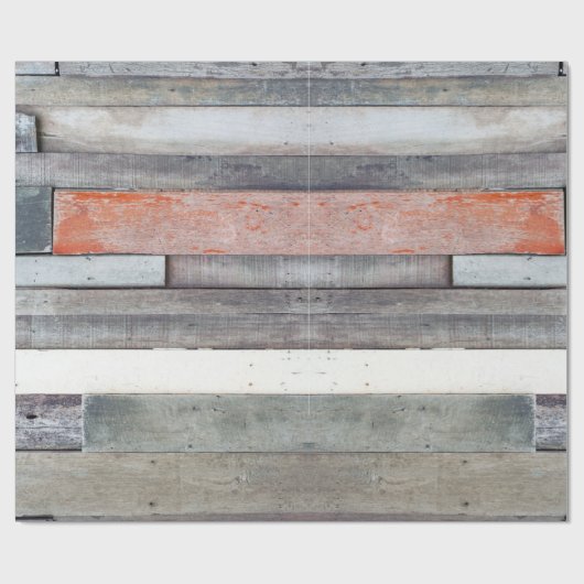 Rustikales altes Barholz Geschenkpapier (Flach)