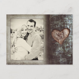 rustikales altes FOTO Save the Date Postkarten