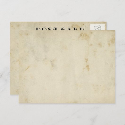 Rustikales, altes, gestanztes Papier Postkarte (Vorne/Hinten)