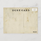 Rustikales, altes, gestanztes Papier Postkarte (Rückseite)