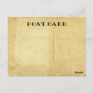 Rustikales, altes, gestanztes Pergament Postkarte