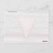 Rustikales altes Herz auf Holzhütte Postkarte (Rückseite)