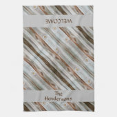 Rustikales, altes Holz, braun und grau Geschirrtuch (Vertikal)