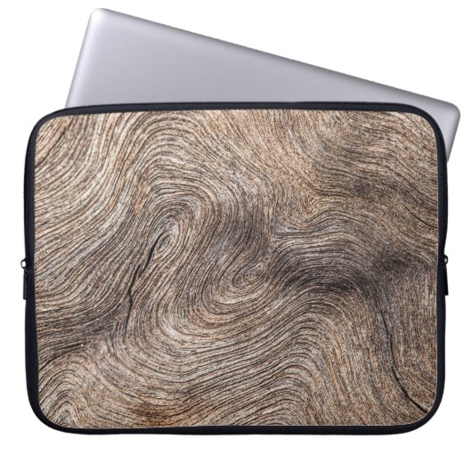 Rustikales altes Holz, texturierter Hintergrund Laptopschutzhülle (Vorderseite)