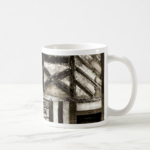 Rustikales altes Holz und Stein-Gebäude Kaffeetasse