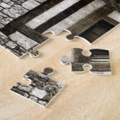 Rustikales altes Holz und Stein-Gebäude Puzzle (Seite)