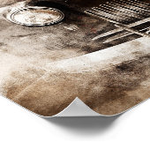 Rustikales altes Jahrgangsauto Poster (Ecke)