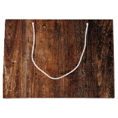 Rustikales altes kratzenes Holz Große Geschenktüte (Vorderseite)