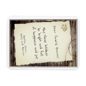 Rustikales altes Papier frohe Weihnachtskrippe Url Magnet (Horizontal)