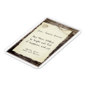 Rustikales altes Papier frohe Weihnachtskrippe Url Magnet (Linke Seite)