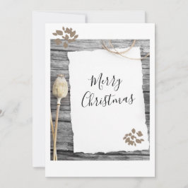 Rustikales altes Papier Frohe Weihnachtsschrift Ur Feiertagskarte