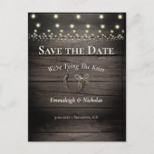 Rustikales altes Stallholz Save the Date Postkarte (Vorderseite)