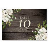 Rustikales altes Stallholz Tischnummer (Rückseite)