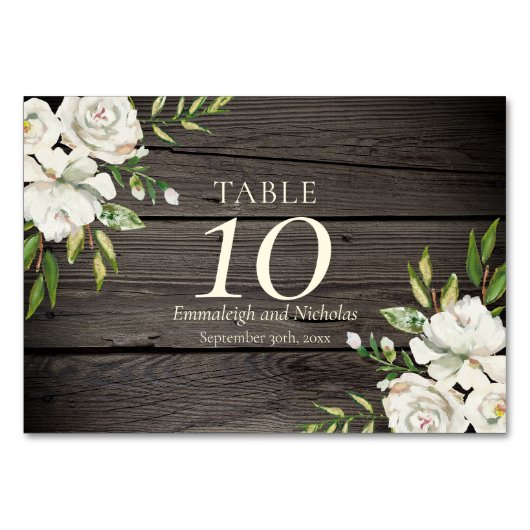 Rustikales altes Stallholz Tischnummer (Vorderseite)