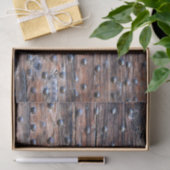 Rustikales altes verwittertes Holz mit Nägeln Seidenpapier (Geschenk)