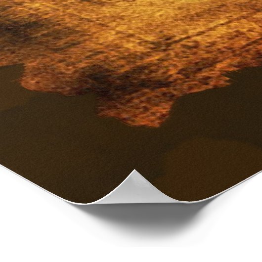 Rustikales altes World Map Poster (Ecke)