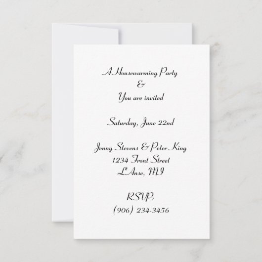 Rustikales altes Zuhause des Einladung (Rückseite)