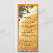 Rustikales Amber Dinner Einladung (Vorderseite)