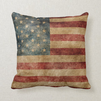 rustikales Americana, USA-Flagge, Grunge, Vintag, Kissen