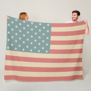 Rustikales amerikanisches Flag Fleece Blanket-Gesc