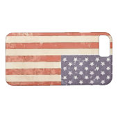 Rustikales amerikanisches Flag iPhone Case (Rückseite (Horizontal))