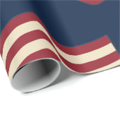 Rustikales amerikanisches Flag Wrapping Paper Geschenkpapier (Rolleneckpunkt)