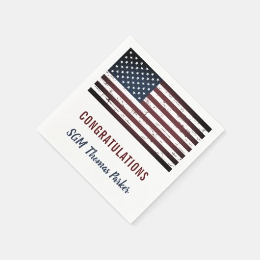 Rustikales amerikanisches Party für das militärisc Serviette (Ecke)