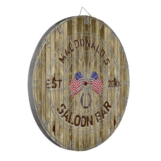 Rustikales amerikanisches Saal-Bar Dartscheibe (Vorderseite Links)