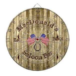 Rustikales amerikanisches Westernsaal-Bar Dartscheibe