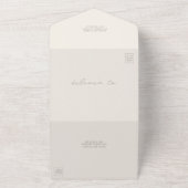 Rustikales Amethyst Graue Farm Wedding RSVP All In One Einladung (Außenbereich)