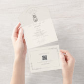 Rustikales Amethyst Lantern QR Code UAWG All In One Einladung (Abreißen)