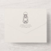 Rustikales Amethyst Lantern QR Code UAWG All In One Einladung (Rückseite)