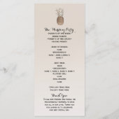 Rustikales Ananas-Hochzeitsprogramm für tropisch-h Programm (Rückseite)