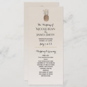 Rustikales Ananas-Hochzeitsprogramm für tropisch-h Programm (Vorne/Hinten)