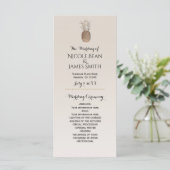 Rustikales Ananas-Hochzeitsprogramm für tropisch-h Programm (Stehend Vorderseite)