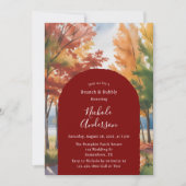 Rustikales Ändern der Blätter Brunch & Bubbly Einladung (Vorderseite)