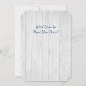 Rustikales Ankerhaus der Nautischen Marine Einladung (Rückseite)