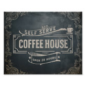 Rustikales antikes Bar aus Schwarz und Braun Fotodruck (Vorne)