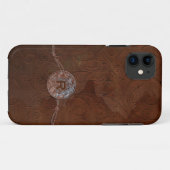 Rustikales antikes Blick-prägeartiges Case-Mate iPhone Hülle (Rückseite (Horizontal))