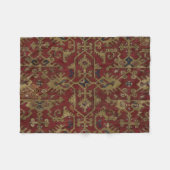 Rustikales antikes orientalisch-persisches Rotes M Fleecedecke (Vorderseite (Horizontal))