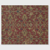 Rustikales antikes orientalisch-persisches Rotes M Geschenkpapier (Flach)