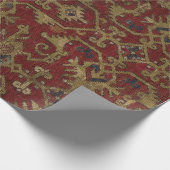 Rustikales antikes orientalisch-persisches Rotes M Geschenkpapier (Ecke)
