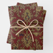 Rustikales antikes orientalisch-persisches Rotes M Geschenkpapier Set (Beispiel)