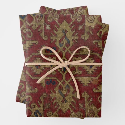 Rustikales antikes orientalisch-persisches Rotes M Geschenkpapier Set (Beispiel)