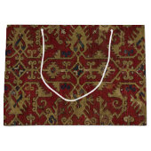 Rustikales antikes orientalisch-persisches Rotes M Große Geschenktüte (Vorderseite)